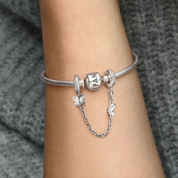 Pandora Butterfly Silver Safety Chain - Picture 2 of 6